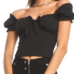 I.AM.GIA NAOMI BLACK TOP - SIZE LARGE